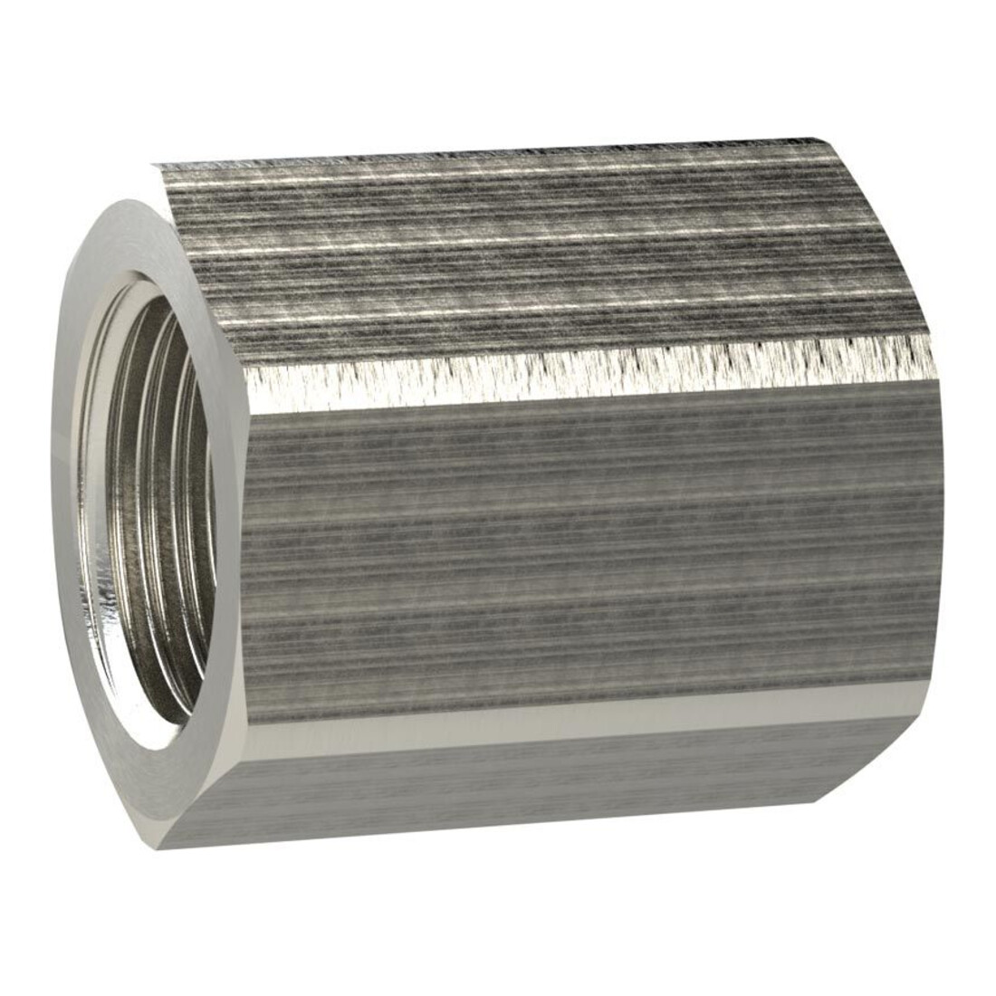 Riegler Muffe mit Außensechskant, reduzierend G 1/8 i., G 1/4 i. MS vern.