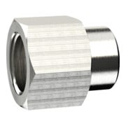Riegler Muffe, reduzierend, G 1/2 i., G 3/4 i., SW 32, Messing vernickelt-1