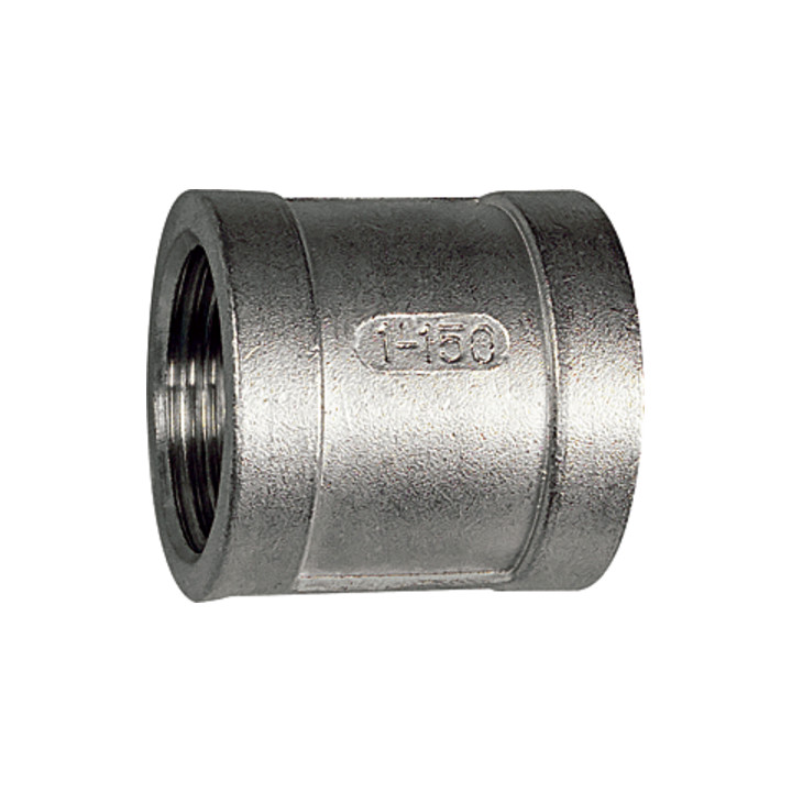 Riegler Muffe, rund, G 1 1/2, Edelstahl 1.4408