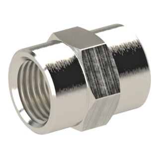 Riegler Muffe »value line«, G 3/8, SW 22, Messing vernickelt