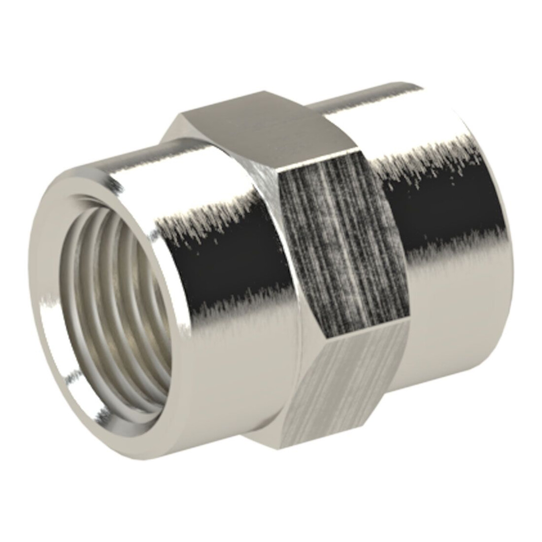 Riegler Muffe »value line«, G 3/8, SW 22, Messing vernickelt