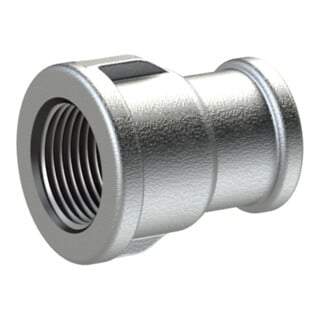 Riegler Muffen 240, IG/IG, Rp 2 1/2, Rp 2, schw. Temperguss feuerverz.