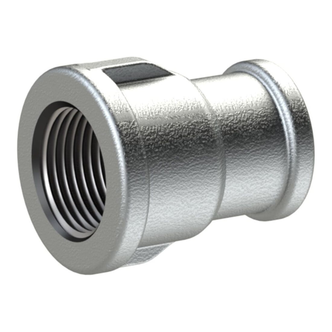 Riegler Muffen 240, IG/IG, Rp 2 1/2, Rp 2, schw. Temperguss feuerverz.