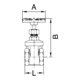 Riegler Muffen-Absperrventil, Messing, G 2, DN 50