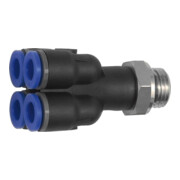 Riegler Multiprises « Série Bleue », 4 voies, pivotant, M5 ext. Ø 4 mm-1