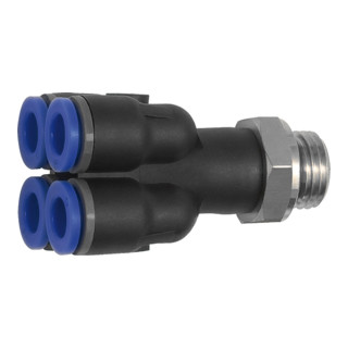 Riegler Multiprises »Série Bleue«, 4 voies, pivotante, G 1/4 à Ø 4 mm