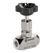 Riegler Nadelventil, Edelstahl 1.4571, G 1/8, DN 4, PN max. 400 bar-1