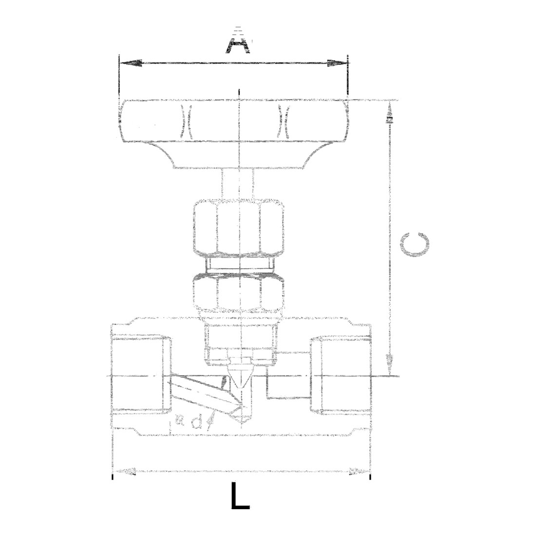 Riegler Nadelventil, Edelstahl 1.4571, G 1/8, DN 4, PN max. 400 bar