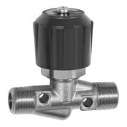 Riegler Nadelventil, Messing vernickelt, AG/AG, R 1/4, DN 4-1