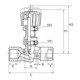 Riegler Nadelventil, Messing vernickelt, AG/AG, R 1/4, DN 4