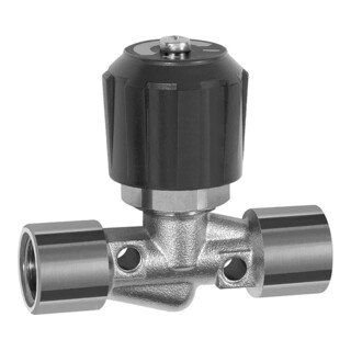 Riegler Nadelventil, Messing vernickelt, IG/IG, Rp 1/4, DN 4