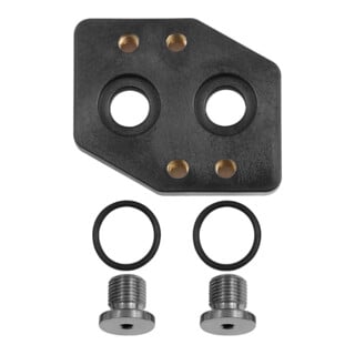 Riegler NAMUR-Adapterplatte für Schrägsitzventile G 1/2 - G 2