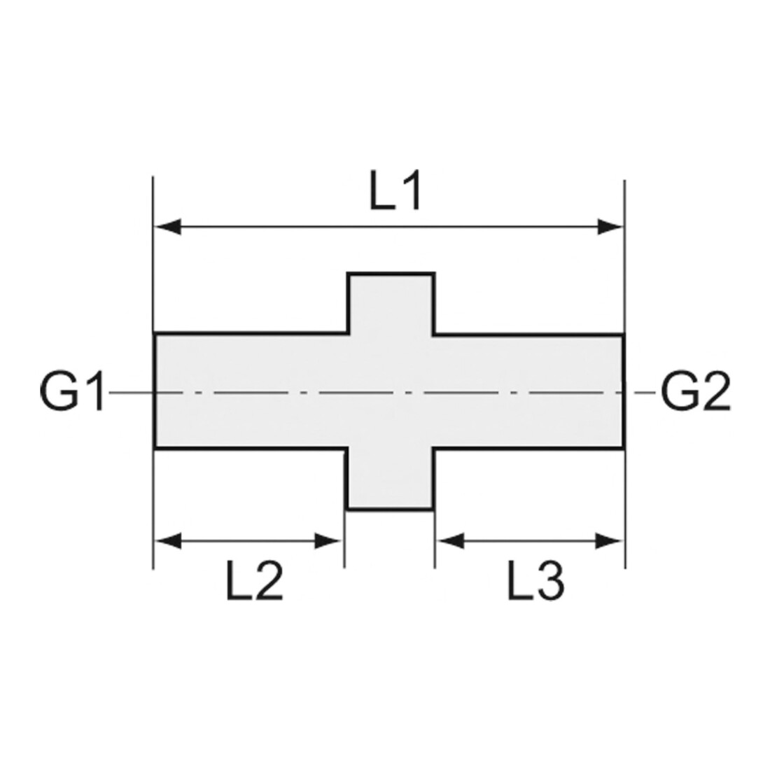 Riegler Niple double filetage, cyl., G 1 1/2 a., G 2 a., SW 70, MS vern.