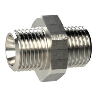 Riegler Niple double filetage métrique, M5 ext., M5 ext., clé 7, MS nickelé