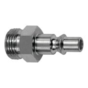 Riegler Nippel für Kuppl. NW 5,5, ARO 210, Stahl gehärtet/verz., R 1/2 AG-1
