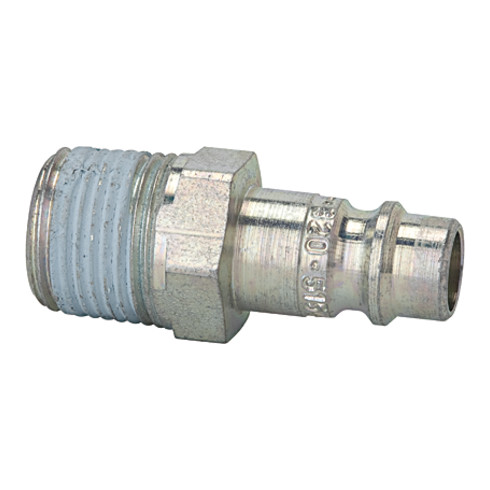 Riegler Nippel für Kuppl. NW 7,2-7,8, Stahl gehärtet/verz., R 1/8 AG PTFE