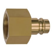 Riegler Nippel für Kupplungen NW 19, Messing blank, G 1 IG-1