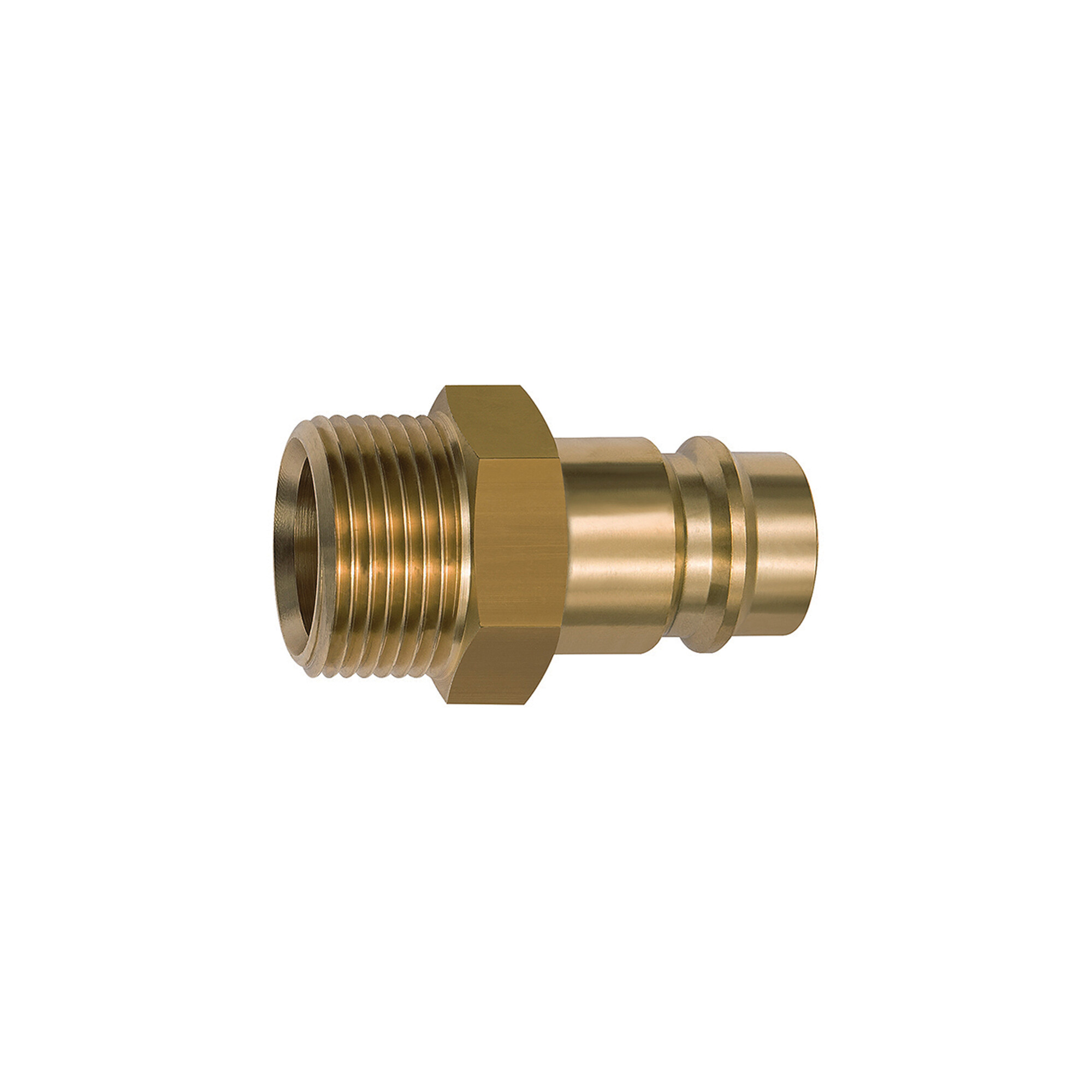 Riegler Nippel für Kupplungen NW 19, Messing blank, G 3/4 AG