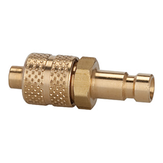 Riegler Nippel für Kupplungen NW 2,7, Messing blank, für Schlauch 6x4