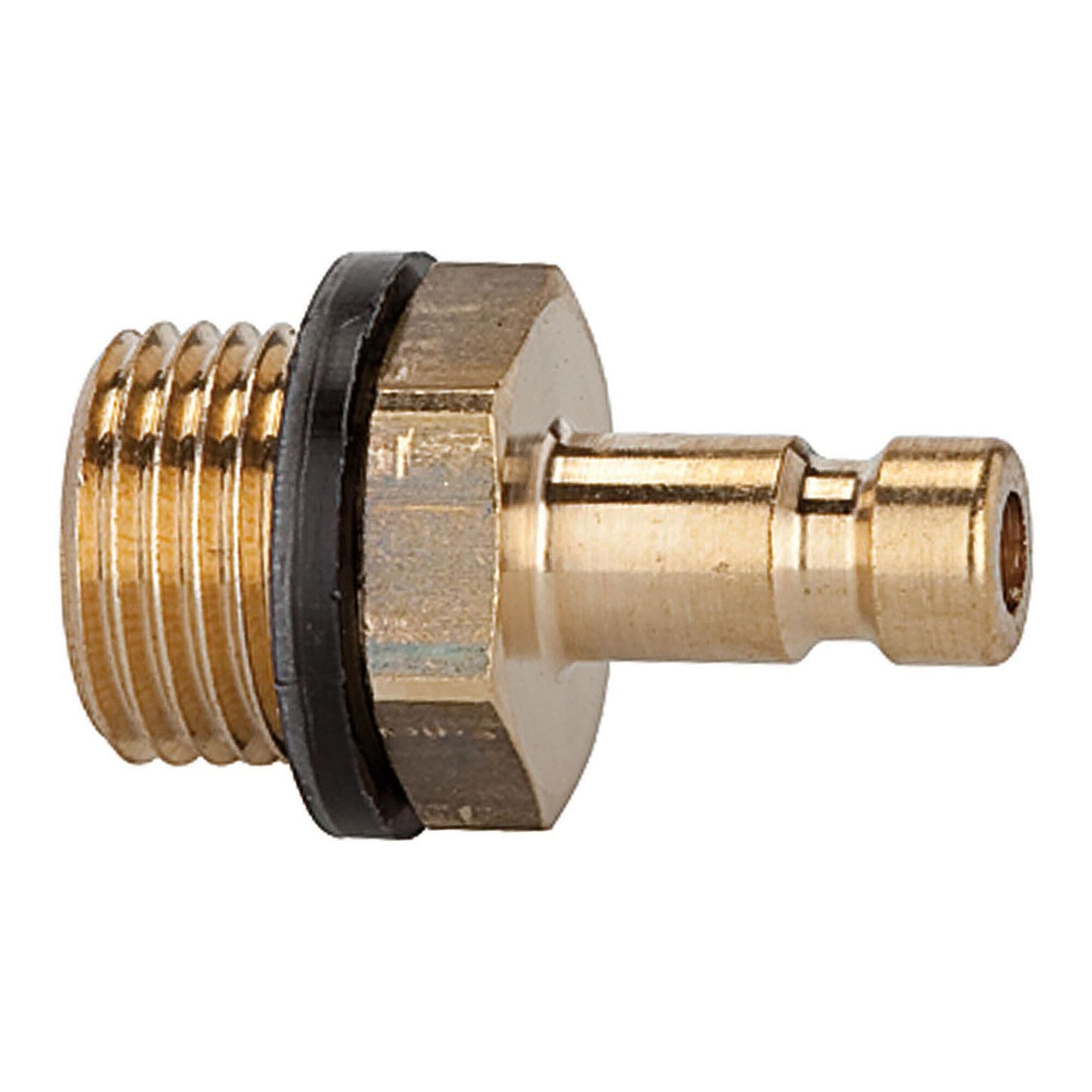 Riegler Nippel für Kupplungen NW 2,7, Messing blank, G 1/8 AG, SW 11