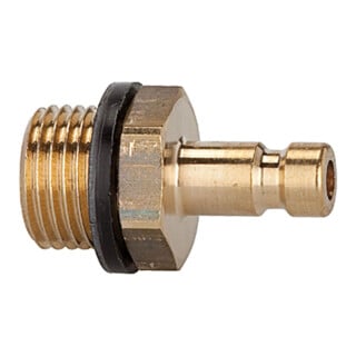 Riegler Nippel für Kupplungen NW 2,7, Messing blank, M5 AG, SW 7
