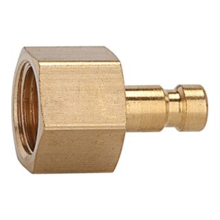 Riegler Nippel für Kupplungen NW 2,7, Messing blank, M5 IG, SW 7