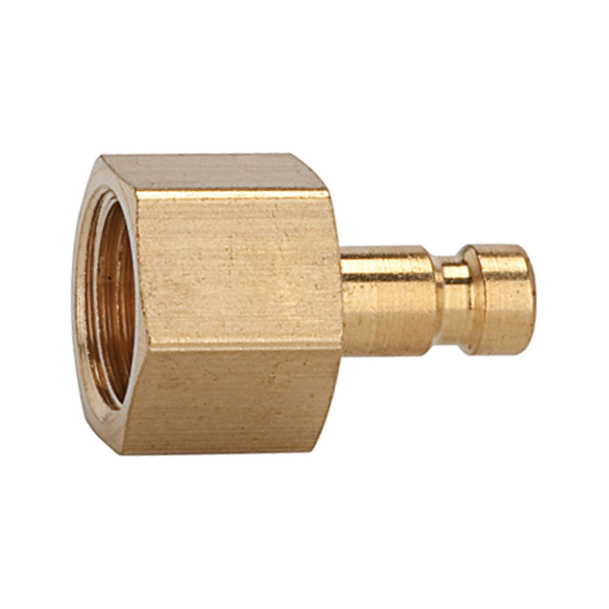 Riegler Nippel für Kupplungen NW 2,7, Messing blank, M5 IG, SW 7