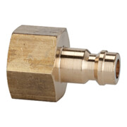 Riegler Nippel für Kupplungen NW 5, Messing blank, G 1/4 IG, SW 17