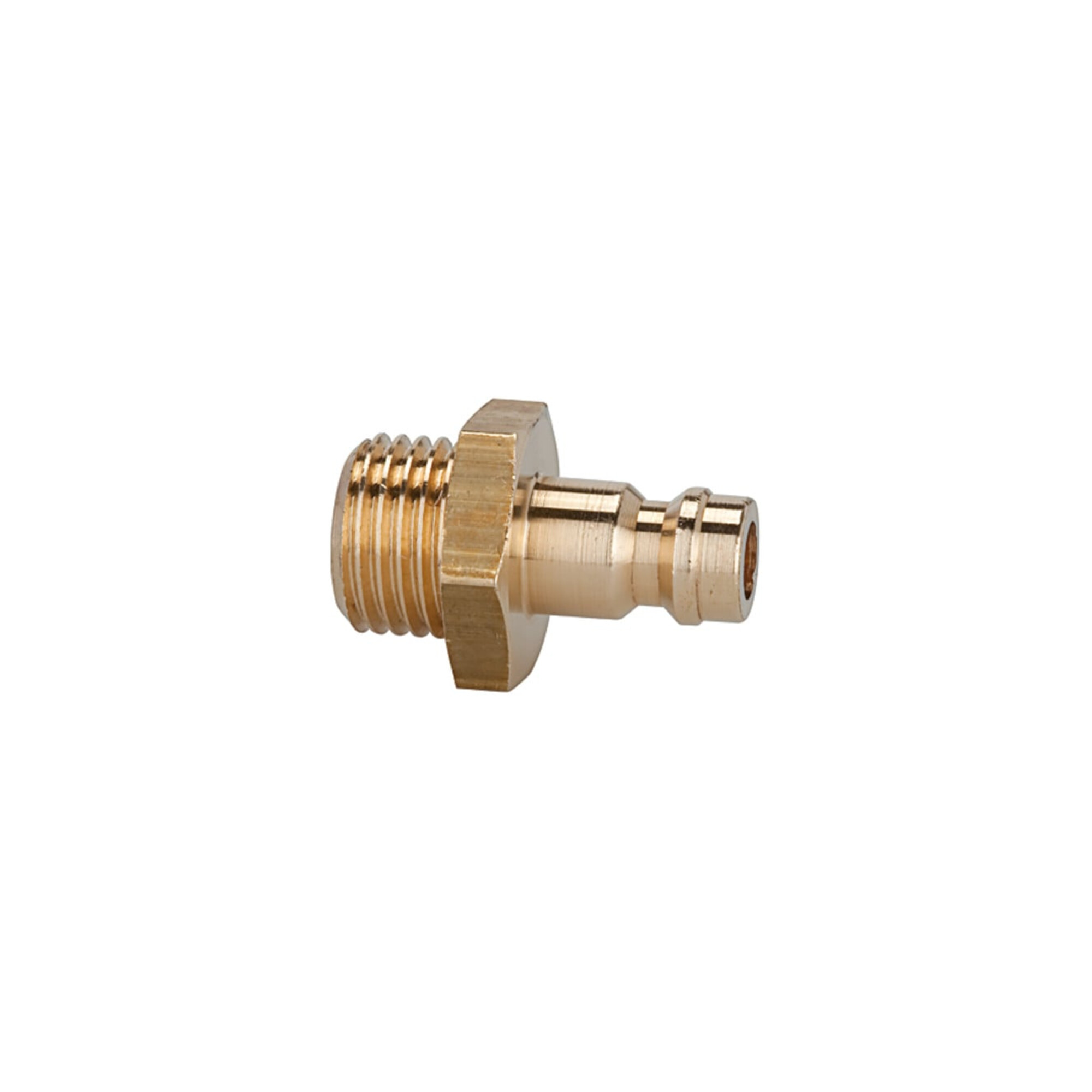 Riegler Nippel für Kupplungen NW 5, Messing blank, G 3/8 AG, SW 19