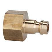 Riegler Nippel für Kupplungen NW 5, Messing blank, G 3/8 IG, SW 19