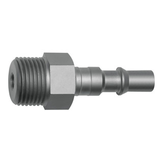 Riegler Nippel für Kupplungen NW 6, ISO 6150 C, Stahl, NPT 1/4 AG