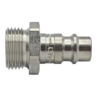 Riegler Nippel für Kupplungen NW 7,2 - 7,8, Edelstahl 1.4305, G 1/2 AG