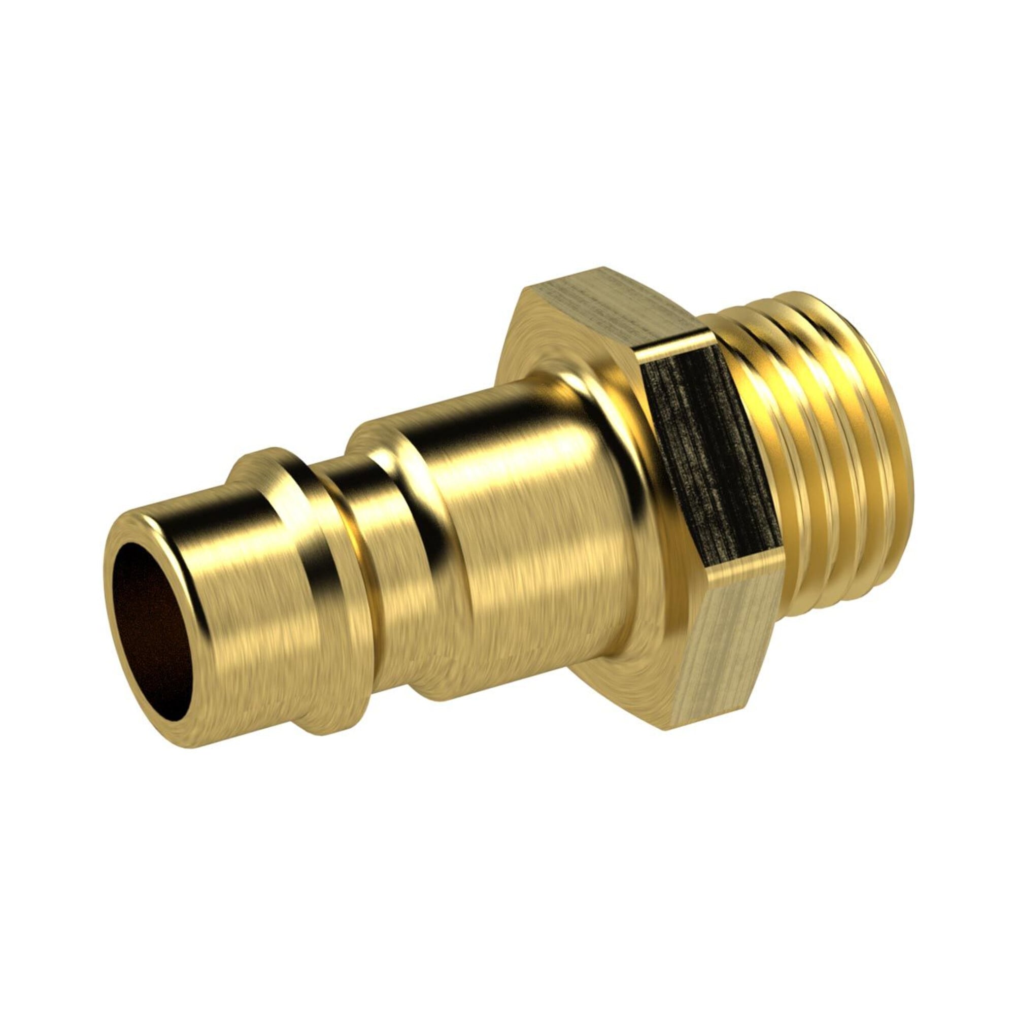 Riegler Nippel für Kupplungen NW 7,2 - NW 7,8, Messing blank, G 3/8 AG