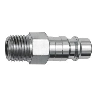 Riegler Nippel für Kupplungen NW 7,2, Stahl, NPT 1/4 AG