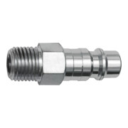 Riegler Nippel für Kupplungen NW 7,2, Stahl, NPT 3/8 AG-1