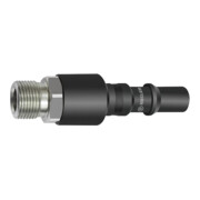 Riegler Nippel mit RSV für Kupplungen NW 8, ISO 6150 C, Stahl, G 3/8 AG-1