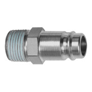 Riegler Nippel, NW 10, Stahl gehärtet/vern., R 1/4 AG PTFE beschichtet-1