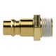 Riegler Nippel, NW 7,2 - 7,8, Messing blank, G 3/8 AG Gewindebeschichtung