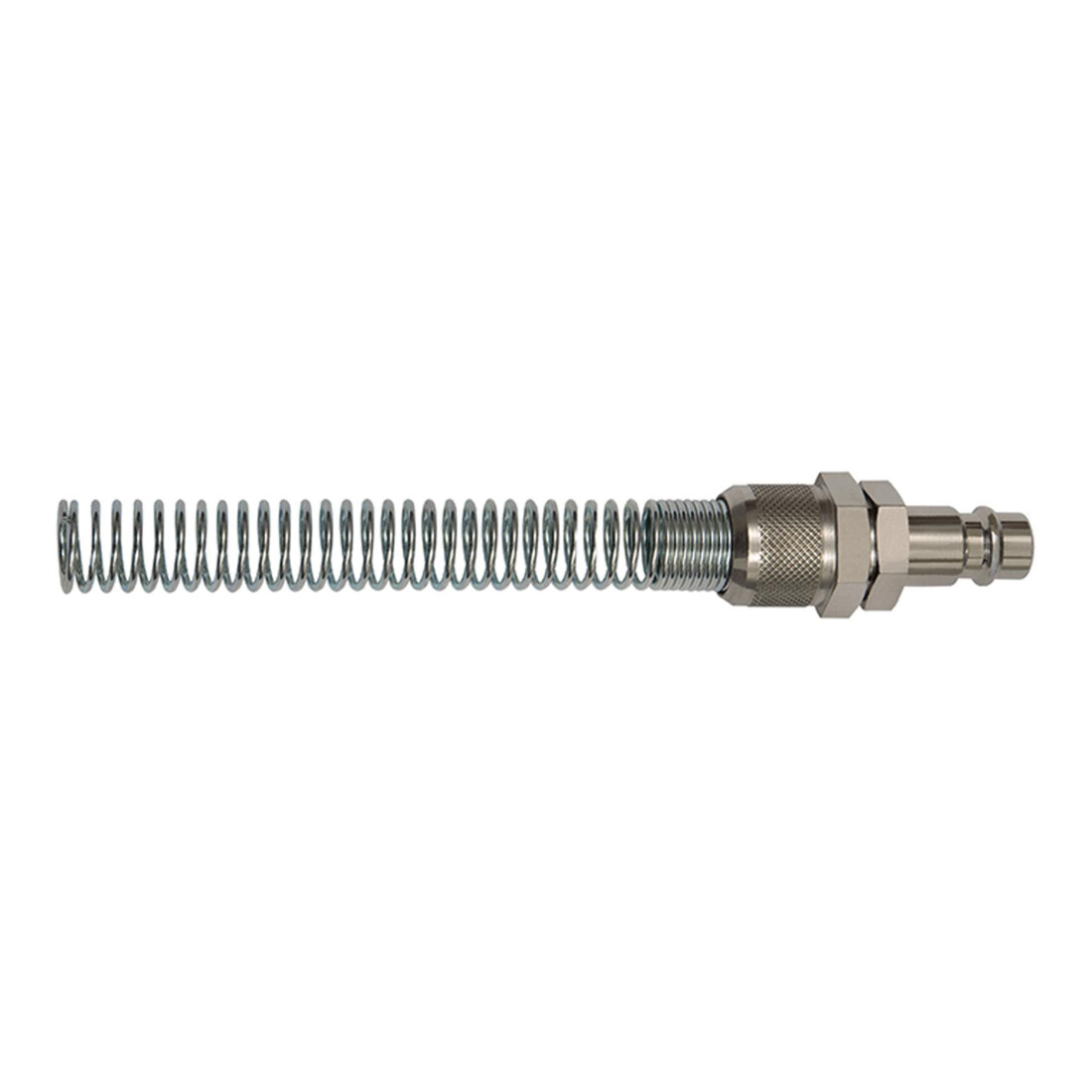 Riegler Nippel, NW 7,2 - NW 7,8, Stahl, für Schlauch 6x4, mit Knickschutz