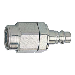 Riegler Nippel, NW7,2-NW7,8,  »stream line «, Stahl gehärtet/verz., 10x6,5