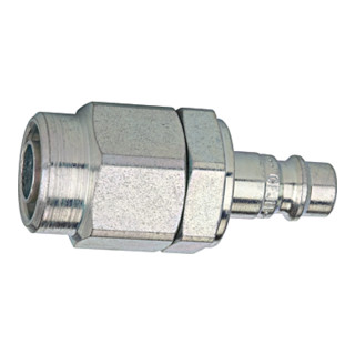 Riegler Nippel, NW7,2-NW7,8,  »stream line «, Stahl gehärtet/verz., 10x6,5