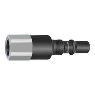 Riegler Nipple avec RSV pour raccords NW 8, ISO 6150 C, acier, G 3/8 IG
