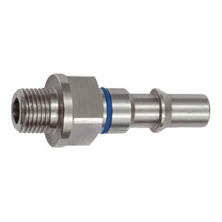 Riegler Nipple distinctif NW 6, ISO 6150 C, G 1/4 AG, bleu