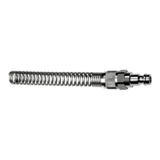 Riegler Nipple NW 5, MS chromé, pour clé 8x6, écrou à sertir, protection anti-flexion