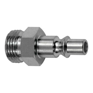 Riegler Nipple pour raccord NW 5,5, ARO 210, acier trempé/galvanisé, G 3/8 AG