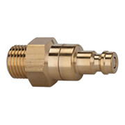 Riegler Nipple pour raccord NW 5, fermeture double, MS brut, G 1/4 AG-1