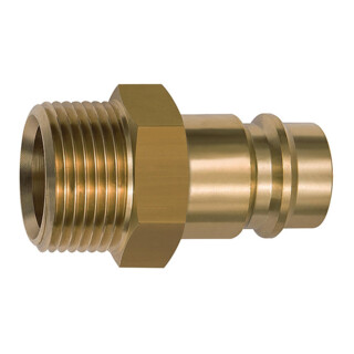 Riegler Nipple pour raccords NW 19, laiton brut, G 1 1/4 mâle