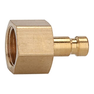 Riegler Nipple pour raccords NW 2,7, laiton brut, G 1/8 IG, SW 12