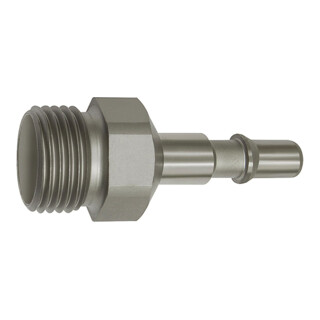 Riegler Nipple pour Raccords NW 6, ISO 6150 C, Acier Inox, G 1/4 AG