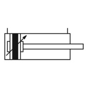 Riegler Normzylinder SAI, double effet, Ø piston 80, course 400, G 3/8-4